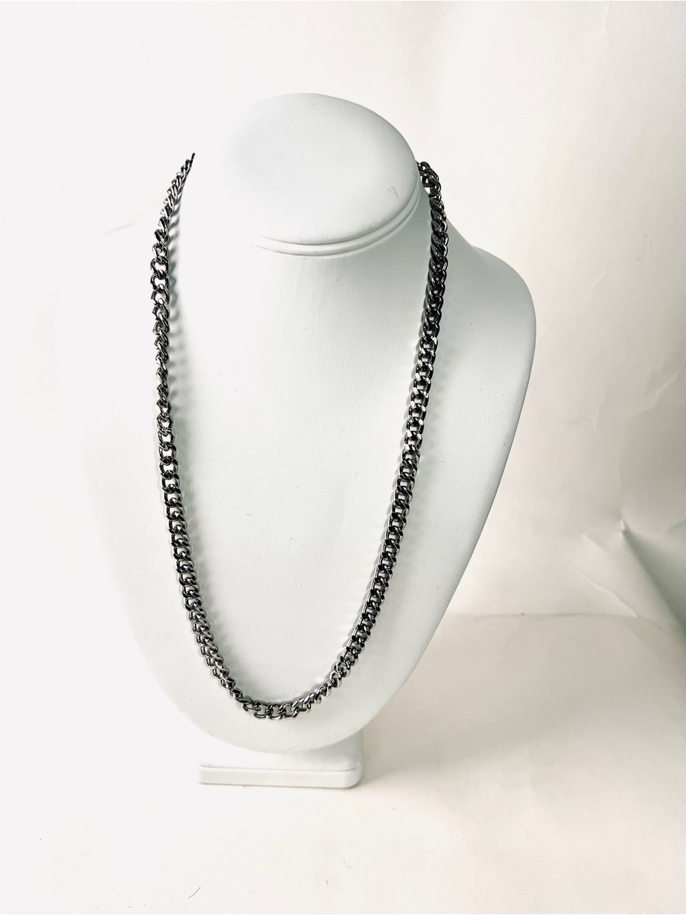 Silver‎ Tone Chunky Cuban Link Chain Necklace Unisex Statement Jewelry
